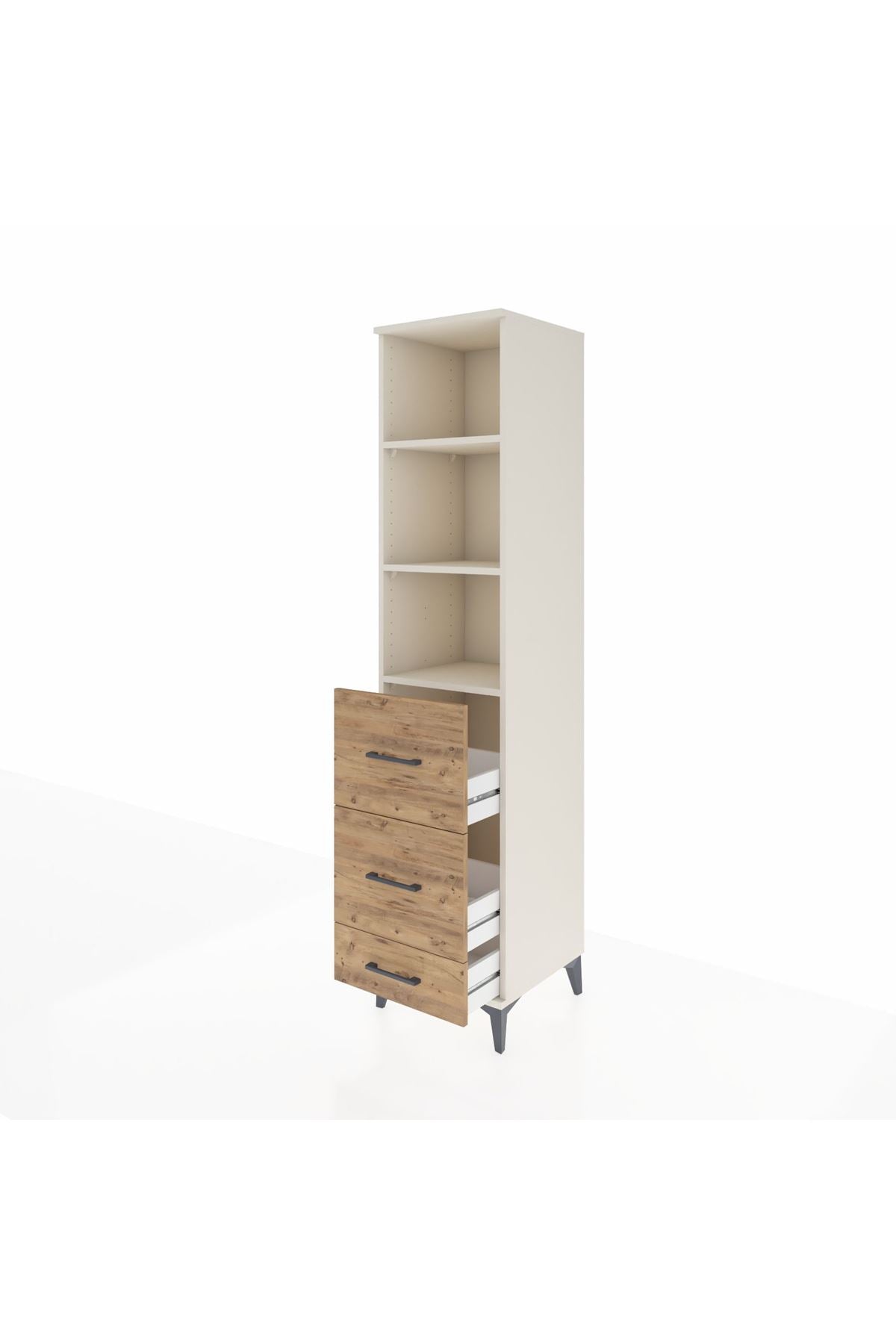 Hyperion Dolap 3 Raflı 3 Çekmeceli 44x44x195 - S58M061V3B