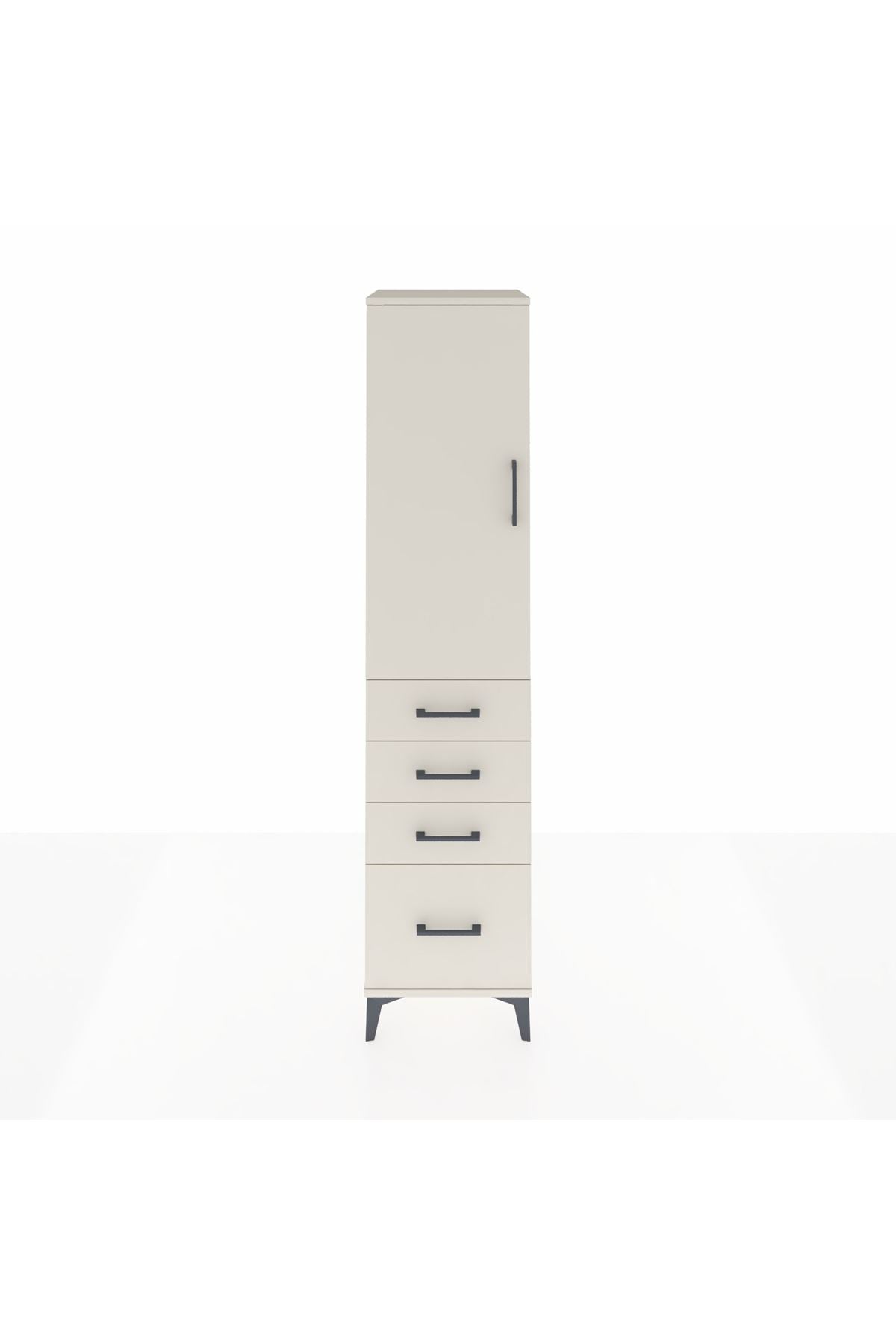 Hyperion Dolap Tek Raflı 4 Çekmeceli Tek Askılı 44x44x195 - S58M062V1B