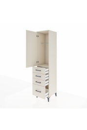 Hyperion Dolap Tek Raflı 4 Çekmeceli Tek Askılı 44x44x195 - S58M062V1B