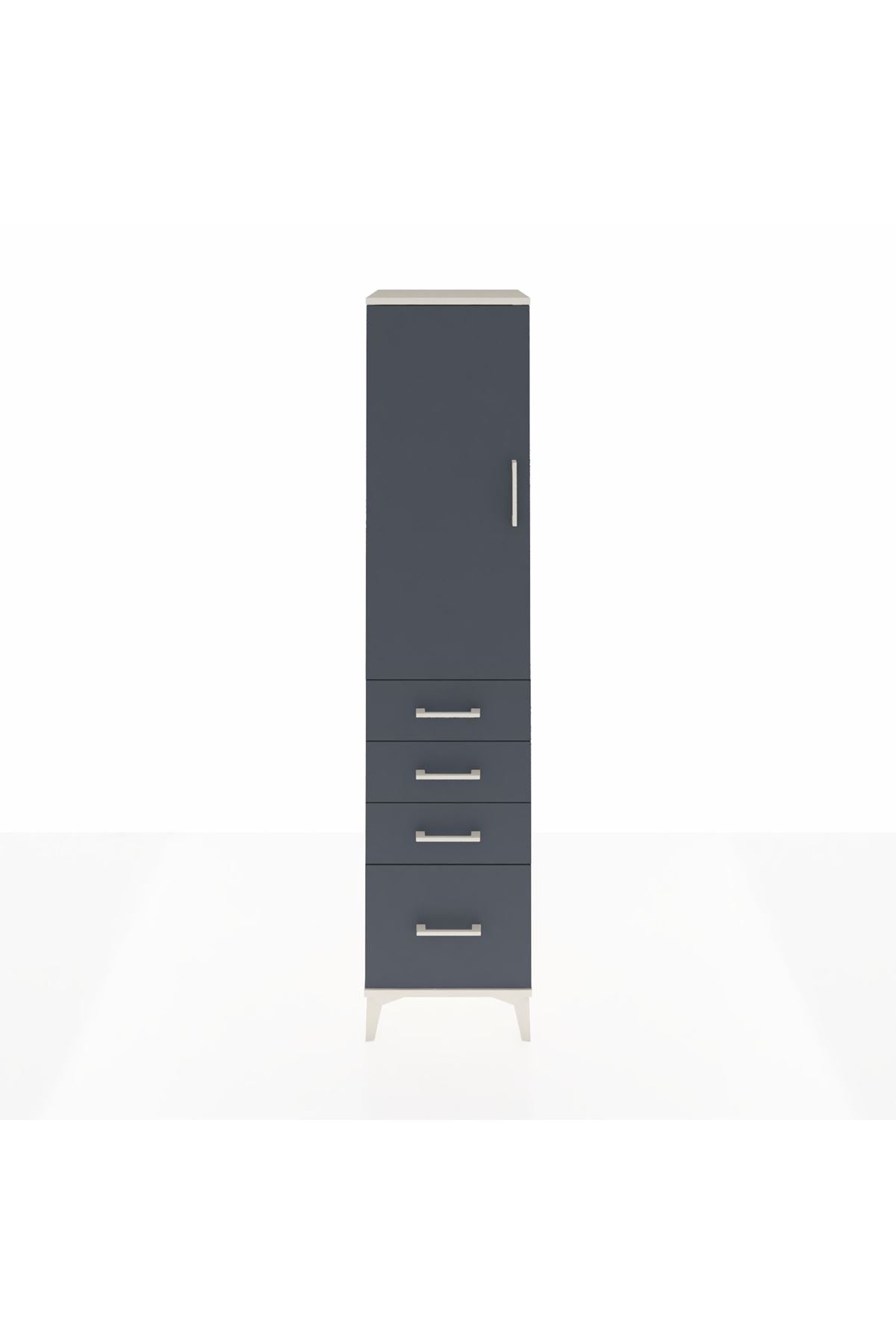 Hyperion Dolap Tek Raflı 4 Çekmeceli Tek Askılı 44x44x195 - S58M062V2B