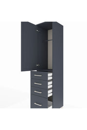 Hyperion Dolap Tek Raflı 4 Çekmeceli Tek Askılı 44x44x195 - S58M062V5B