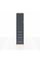 Hyperion Dolap Tek Raflı 4 Çekmeceli Tek Askılı 44x44x195