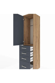 Hyperion Dolap Tek Raflı 4 Çekmeceli Tek Askılı 44x44x195 - S58M062V8B