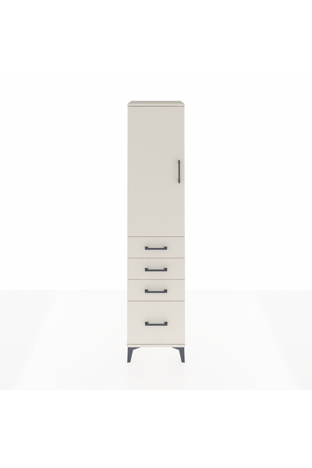 Hyperion Dolap 3 Raflı 4 Çekmeceli Tek Kapaklı 44x44x195 - S58M063V1B