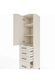 Hyperion Dolap 3 Raflı 4 Çekmeceli Tek Kapaklı 44x44x195 - S58M063V1B
