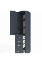Hyperion Dolap 3 Raflı 4 Çekmeceli Tek Kapaklı 44x44x195 - S58M063V5B