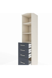 Hyperion Dolap 3 Raflı 4 Çekmeceli 44x44x195 - S58M064V2B