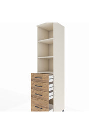 Hyperion Dolap 3 Raflı 4 Çekmeceli 44x44x195 - S58M064V3B