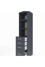 Hyperion Dolap 3 Raflı 4 Çekmeceli 44x44x195 - S58M064V5B