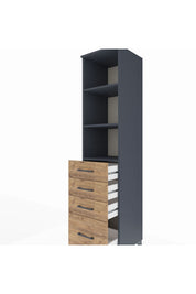 Hyperion Dolap 3 Raflı 4 Çekmeceli 44x44x195 - S58M064V6B