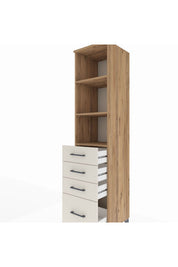 Hyperion Dolap 3 Raflı 4 Çekmeceli 44x44x195 - S58M064V7B