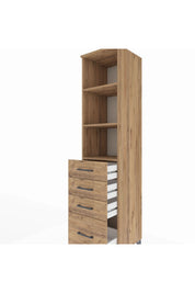 Hyperion Dolap 3 Raflı 4 Çekmeceli 44x44x195 - S58M064V9B