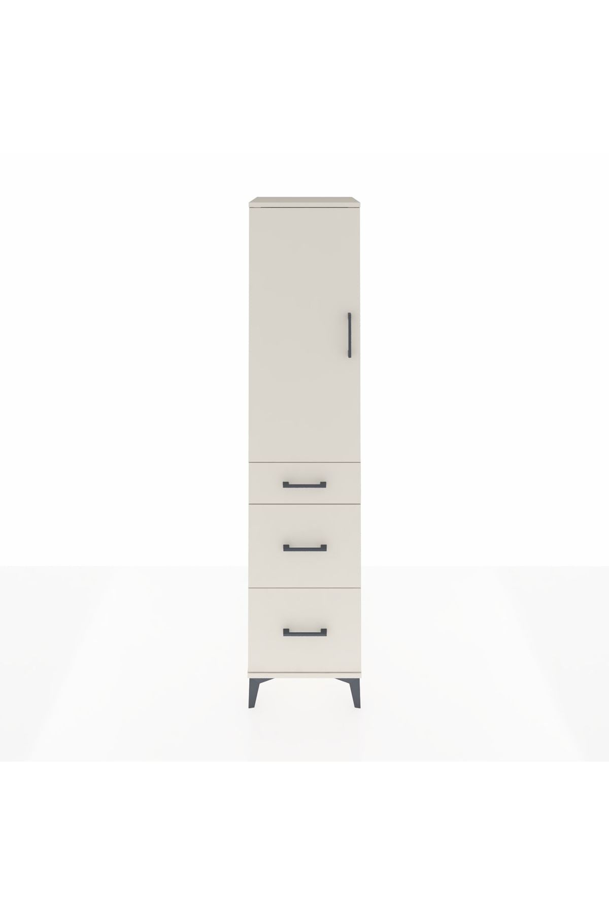 Hyperion Dolap Tek Raflı 3 Çekmeceli Tek Askılı 44x44x195 - S58M065V1B