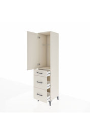 Hyperion Dolap Tek Raflı 3 Çekmeceli Tek Askılı 44x44x195 - S58M065V1B