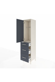 Hyperion Dolap Tek Raflı 3 Çekmeceli Tek Askılı 44x44x195 - S58M065V2B