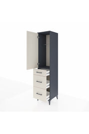 Hyperion Dolap Tek Raflı 3 Çekmeceli Tek Askılı 44x44x195 - S58M065V4B