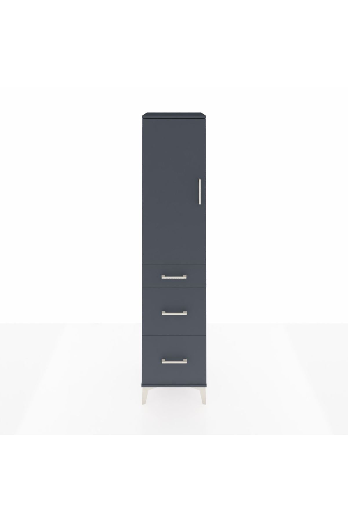 Hyperion Dolap Tek Raflı 3 Çekmeceli Tek Askılı 44x44x195 - S58M065V5B