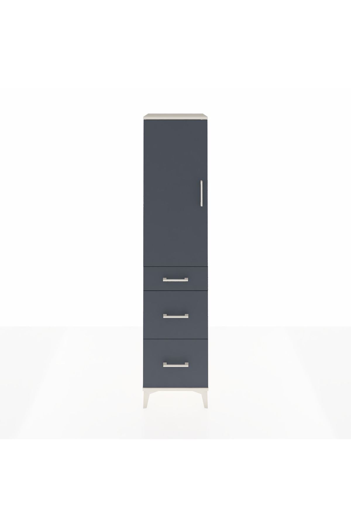 Hyperion Dolap Tek Raflı 3 Çekmeceli Tek Askılı 44x44x195 - S58M068V2B
