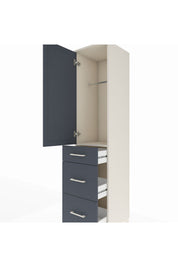 Hyperion Dolap Tek Raflı 3 Çekmeceli Tek Askılı 44x44x195 - S58M068V2B