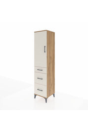 Hyperion Dolap Tek Raflı 3 Çekmeceli Tek Askılı 44x44x195 - S58M068V7B