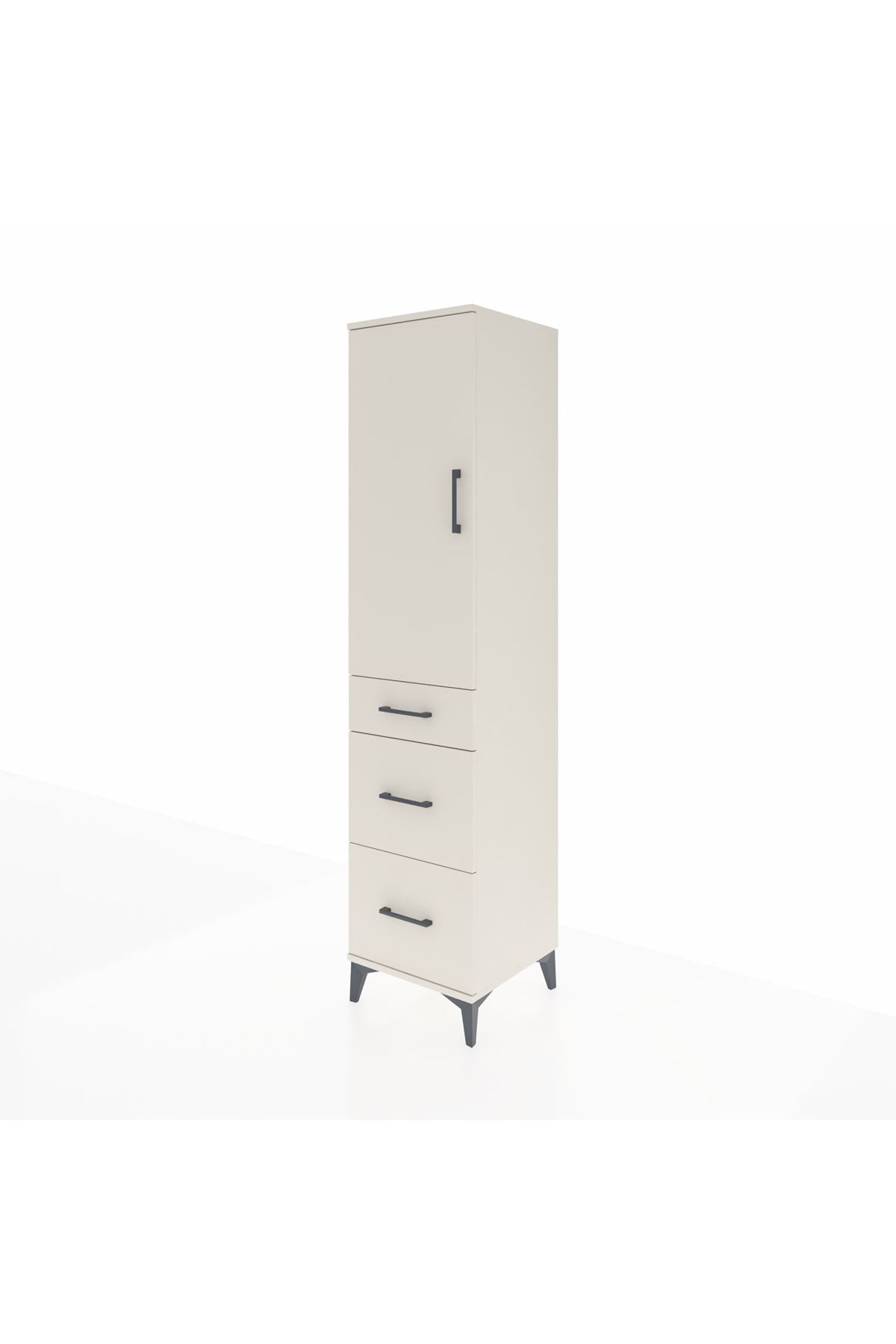 Hyperion Dolap 3 Raflı 3 Çekmeceli Tek Kapaklı 44x44x195 - S58M069V1B