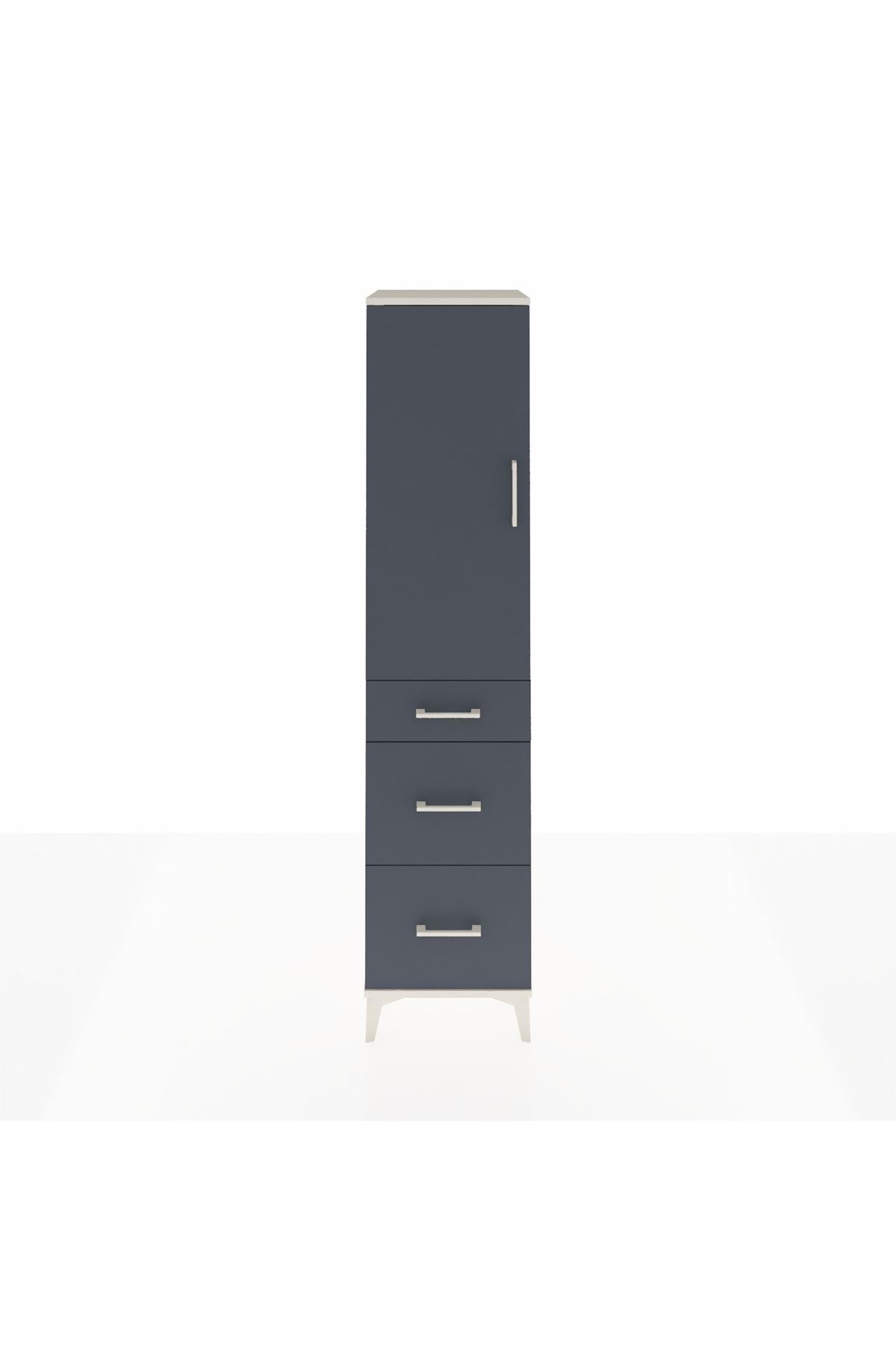 Hyperion Dolap 3 Raflı 3 Çekmeceli Tek Kapaklı 44x44x195 - S58M069V2B