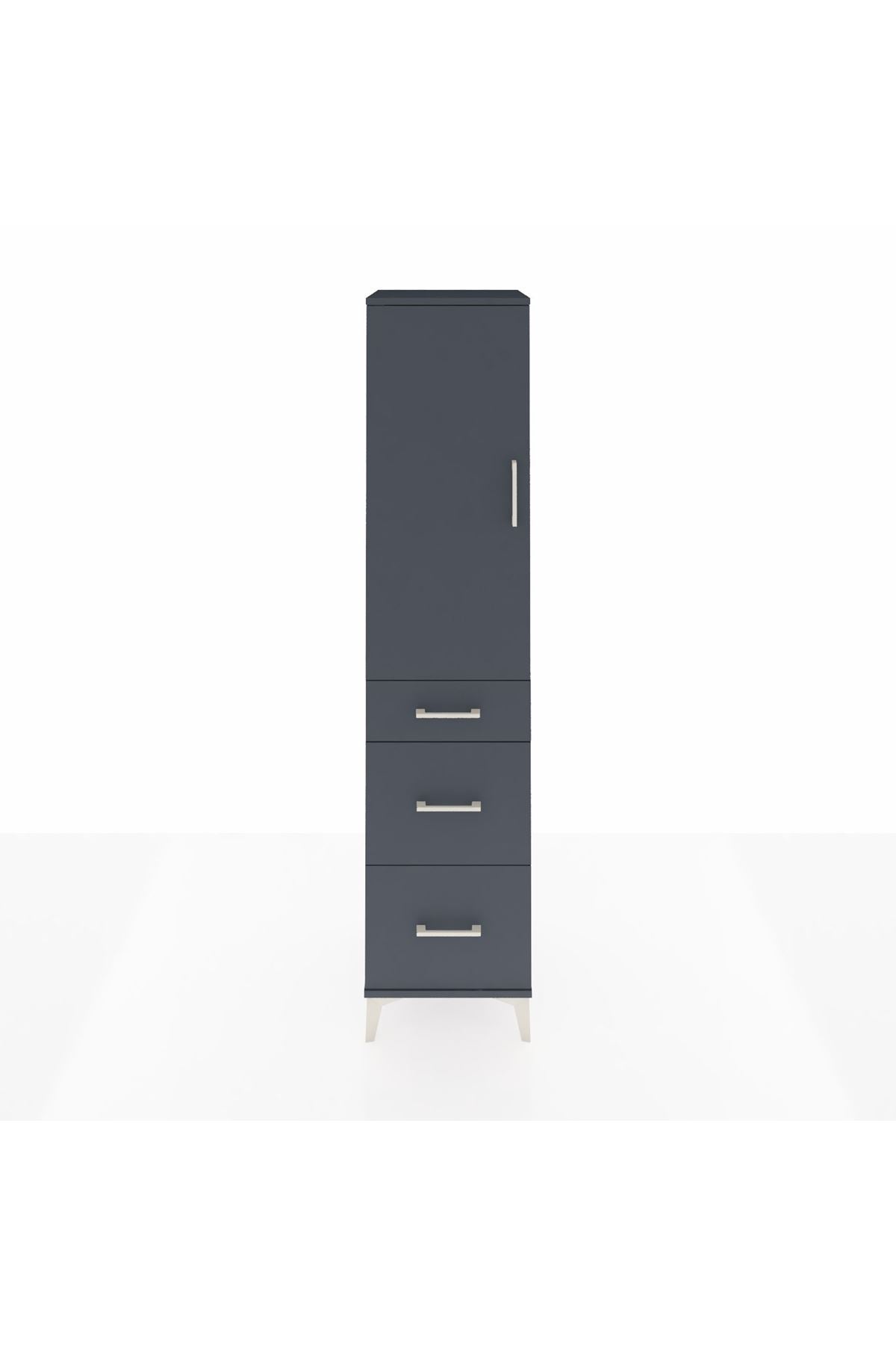 Hyperion Dolap 3 Raflı 3 Çekmeceli Tek Kapaklı 44x44x195 - S58M069V5B