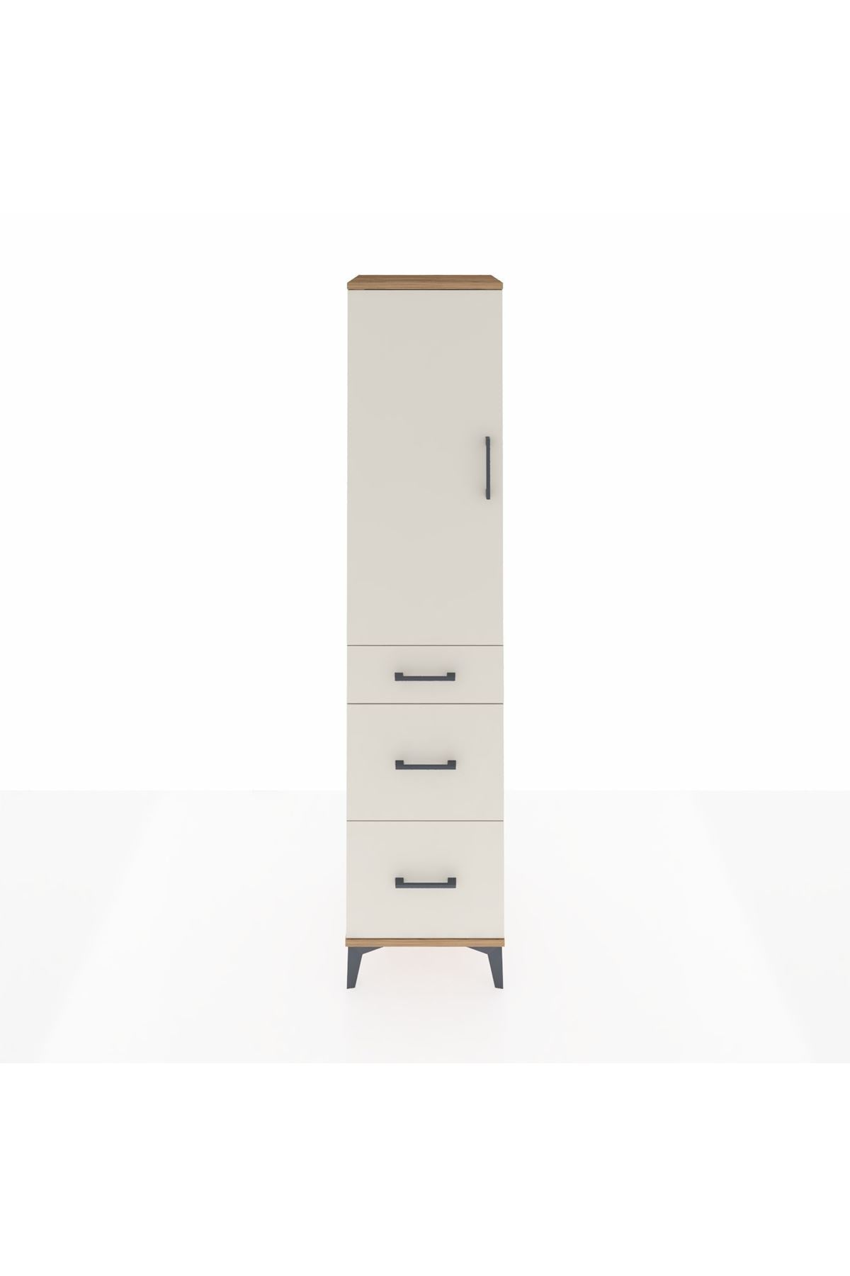 Hyperion Dolap 3 Raflı 3 Çekmeceli Tek Kapaklı 44x44x195 - S58M069V7B