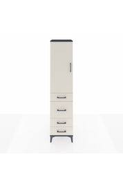 Hyperion Dolap Tek Raflı 4 Çekmeceli Tek Askılı 44x44x195 - S58M071V4B