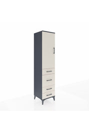 Hyperion Dolap Tek Raflı 4 Çekmeceli Tek Askılı 44x44x195 - S58M071V4B