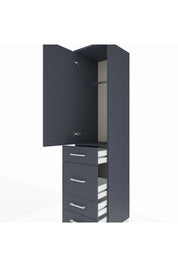 Hyperion Dolap Tek Raflı 4 Çekmeceli Tek Askılı 44x44x195 - S58M071V5B