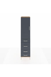 Hyperion Dolap Tek Raflı 4 Çekmeceli Tek Askılı 44x44x195 - S58M071V8B