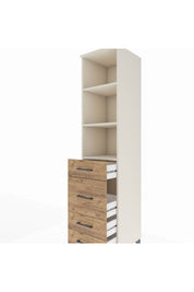 Hyperion Dolap 3 Raflı 4 Çekmeceli 44x44x195 - S58M073V3B