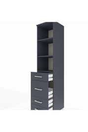 Hyperion Dolap 3 Raflı 4 Çekmeceli 44x44x195 - S58M073V5B