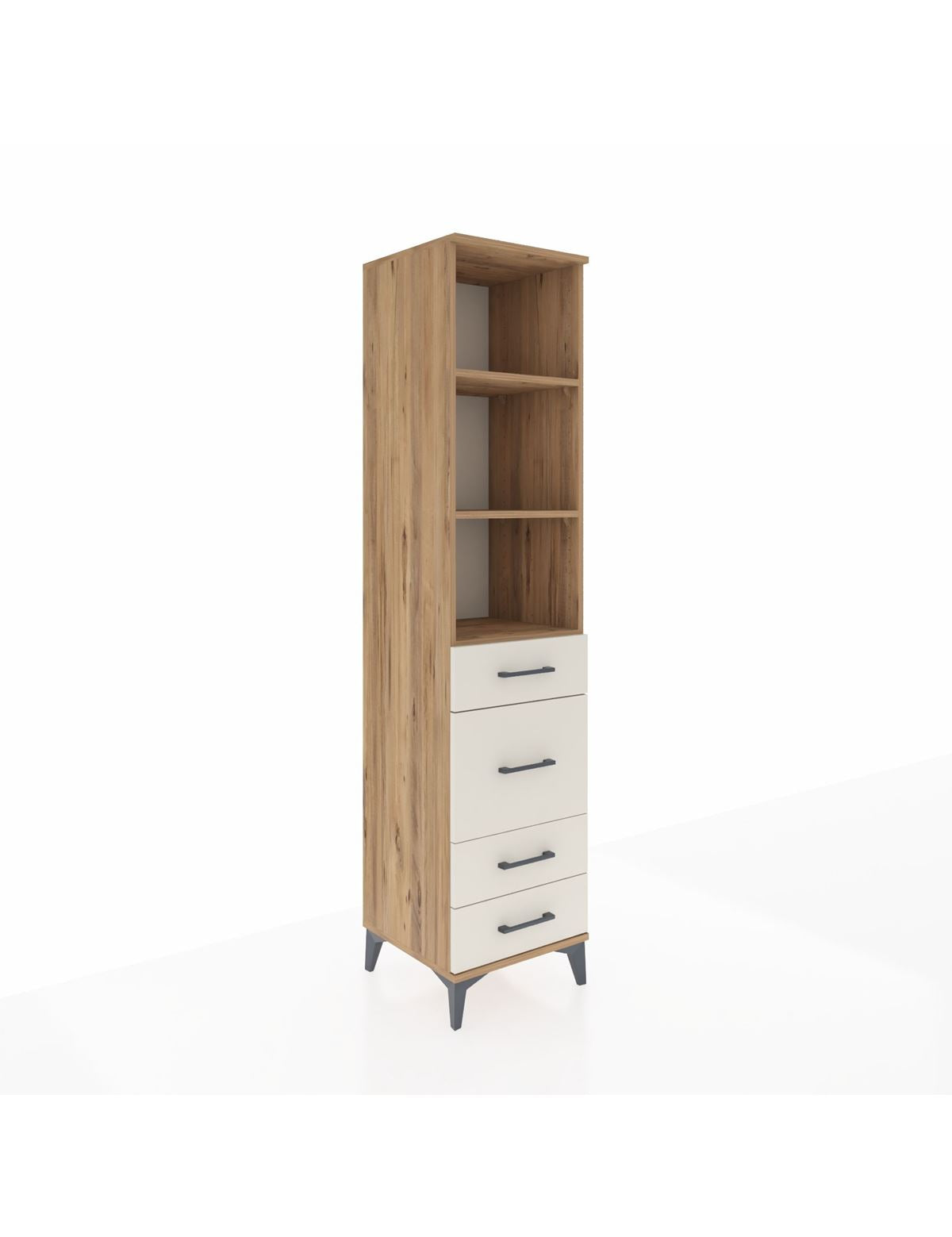 Hyperion Dolap 3 Raflı 4 Çekmeceli 44x44x195 - S58M073V7B