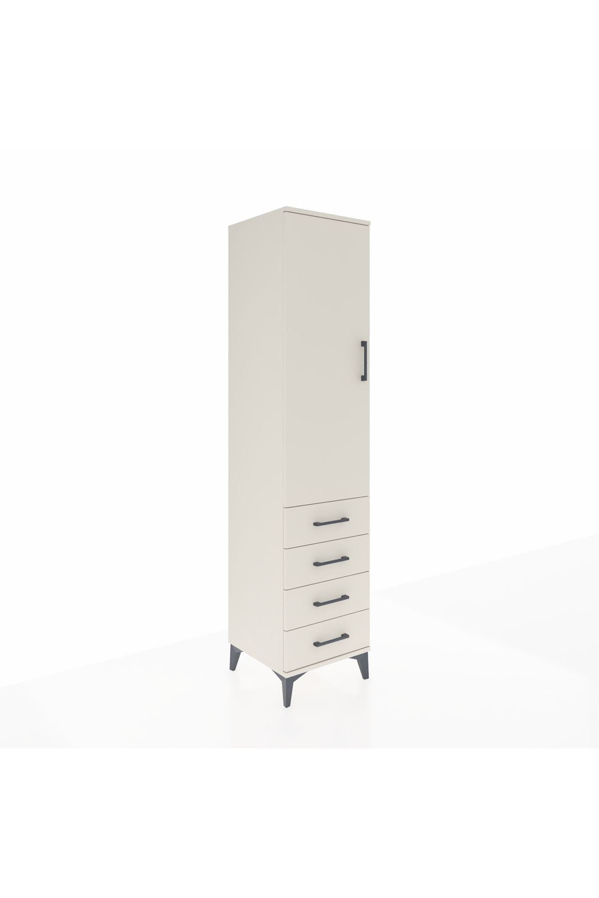 Hyperion Dolap 2 Raflı 4 Çekmeceli Tek Askılı 44x44x195 - S58M074V1B