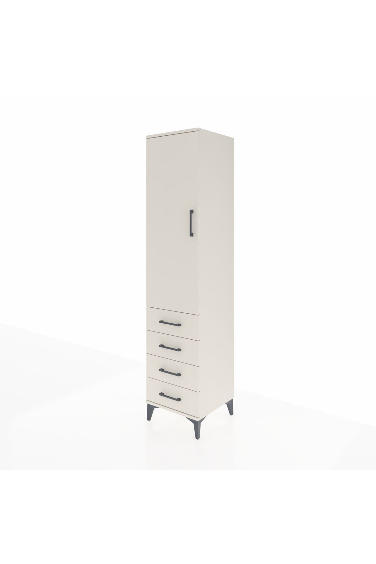 Hyperion Dolap 2 Raflı 4 Çekmeceli Tek Askılı 44x44x195 - S58M074V1B