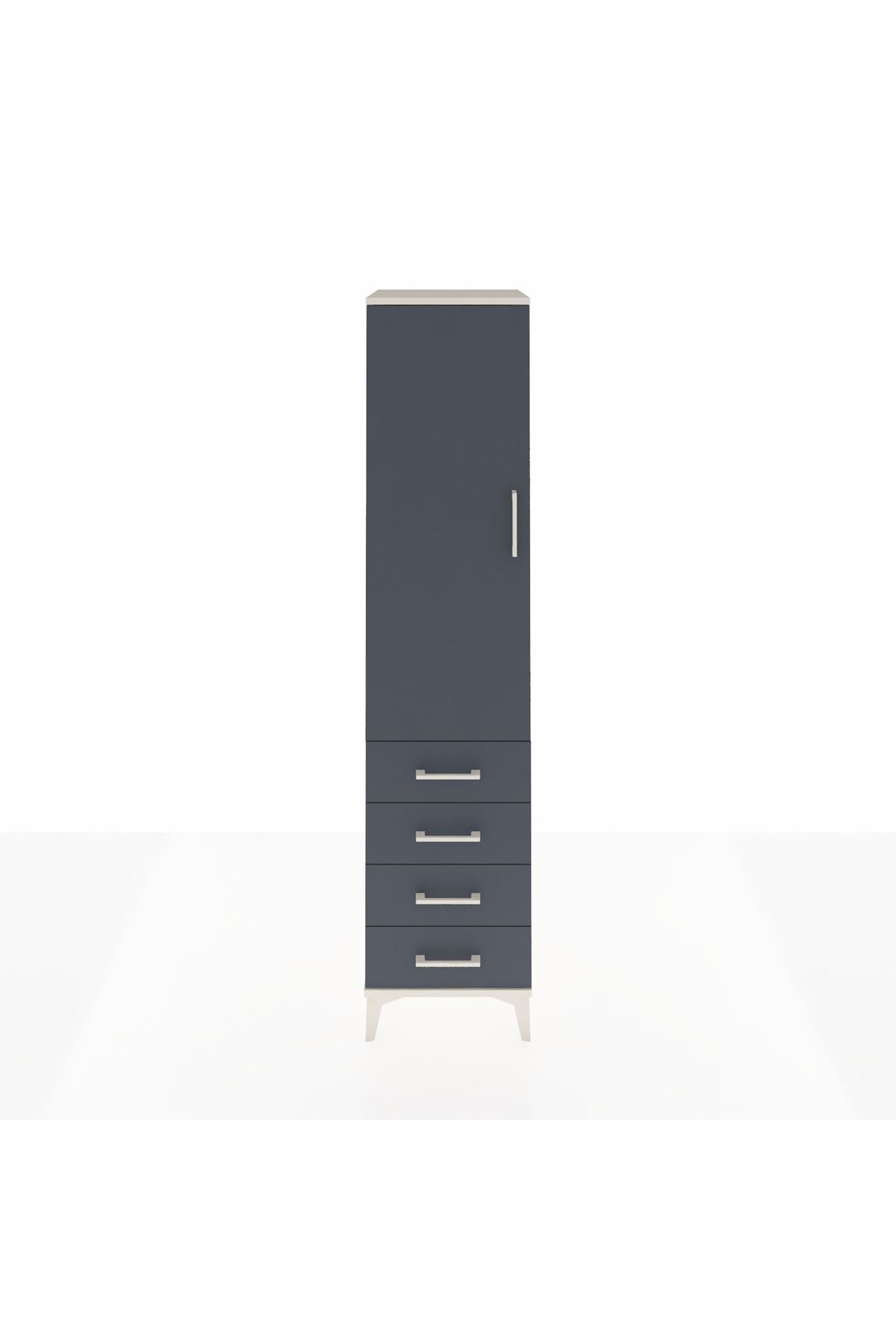 Hyperion Dolap 2 Raflı 4 Çekmeceli Tek Askılı 44x44x195 - S58M074V2B