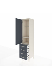 Hyperion Dolap 2 Raflı 4 Çekmeceli Tek Askılı 44x44x195 - S58M074V2B