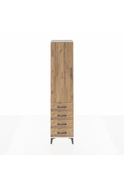 Hyperion Dolap 2 Raflı 4 Çekmeceli Tek Askılı 44x44x195 - S58M074V3B
