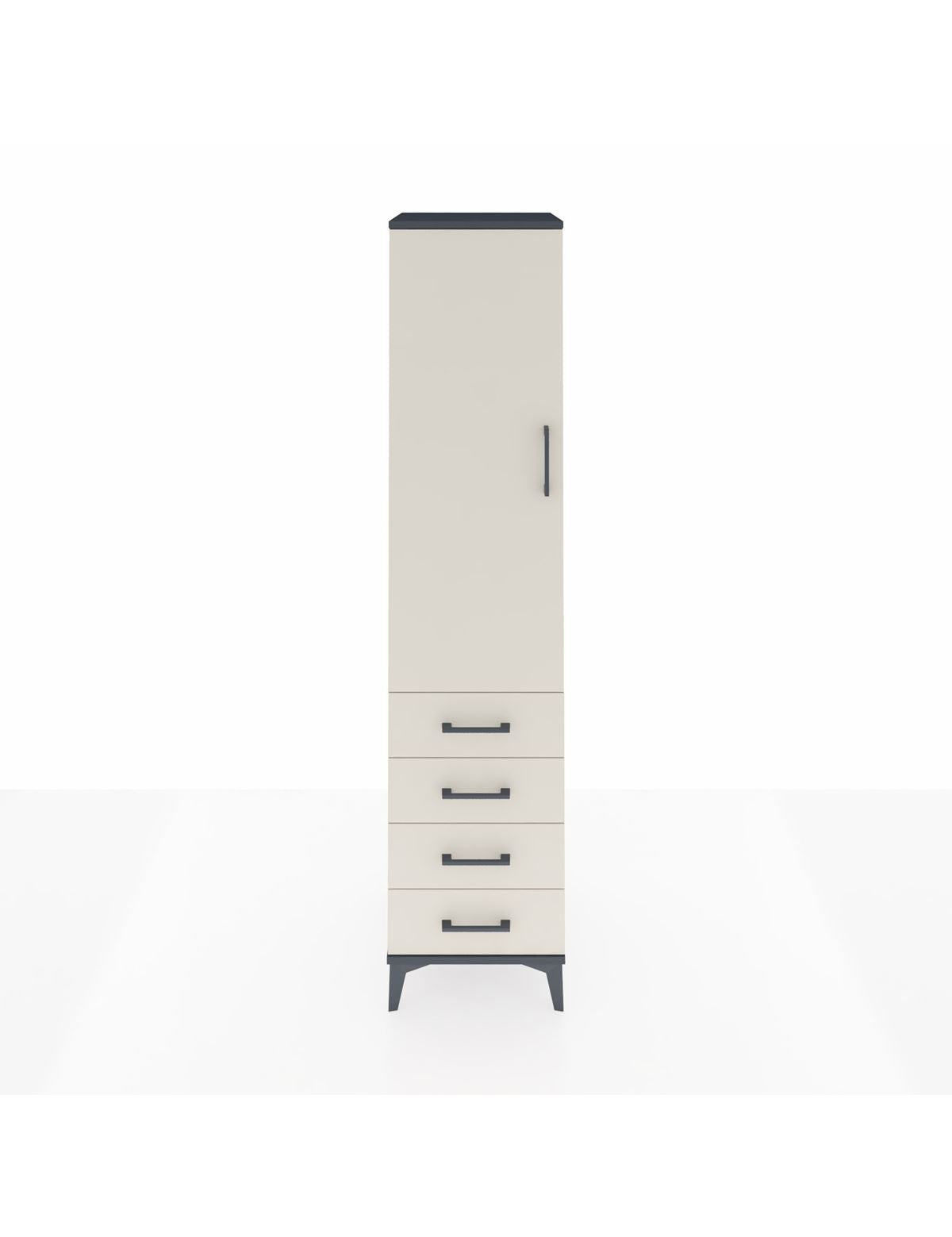 Hyperion Dolap 2 Raflı 4 Çekmeceli Tek Askılı 44x44x195 - S58M074V4B