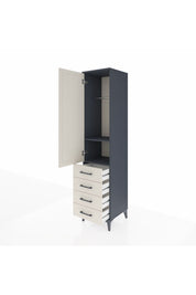 Hyperion Dolap 2 Raflı 4 Çekmeceli Tek Askılı 44x44x195 - S58M074V4B