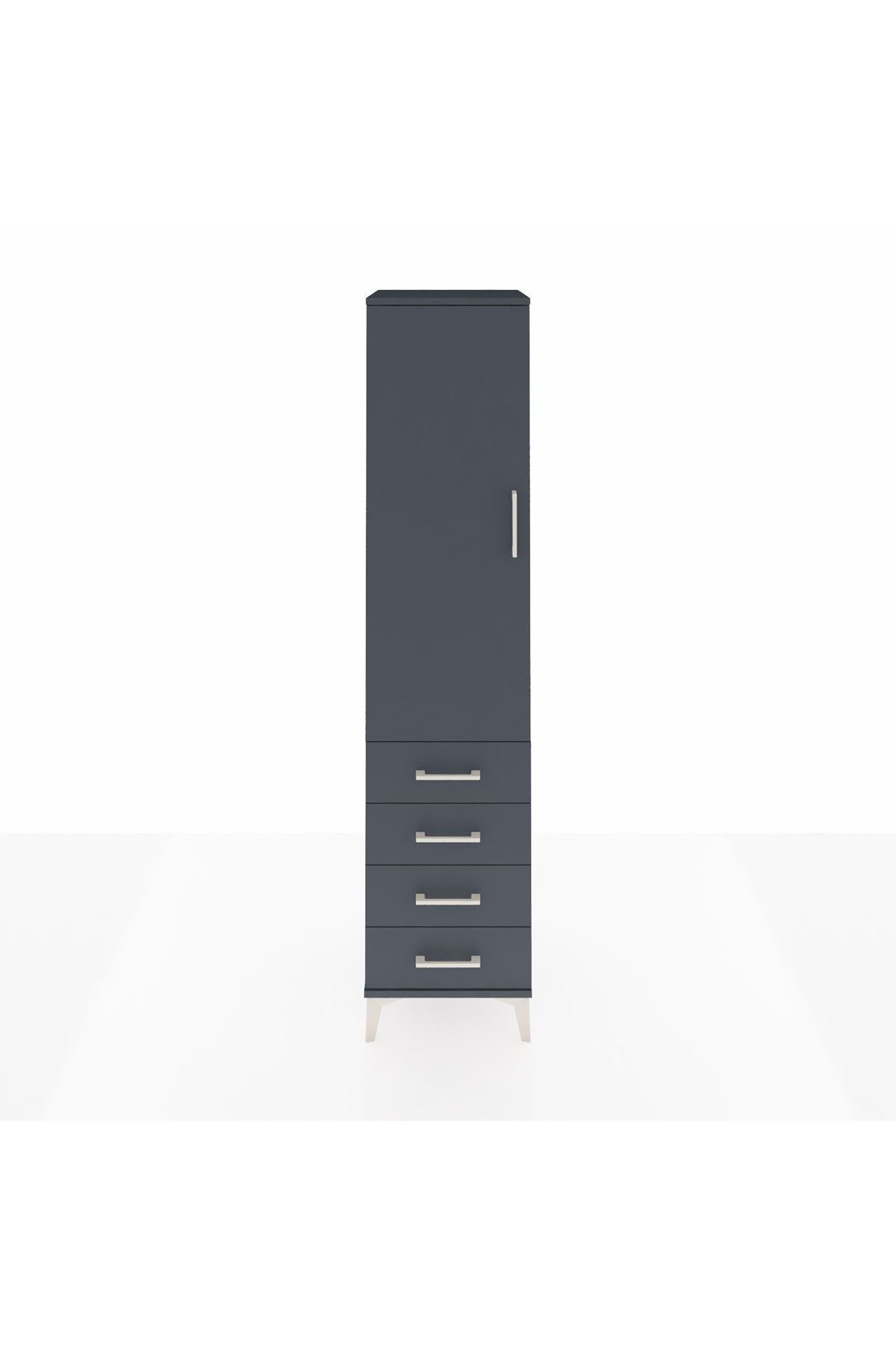 Hyperion Dolap 2 Raflı 4 Çekmeceli Tek Askılı 44x44x195 - S58M074V5B