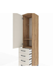 Hyperion Dolap 2 Raflı 4 Çekmeceli Tek Askılı 44x44x195 - S58M074V7B