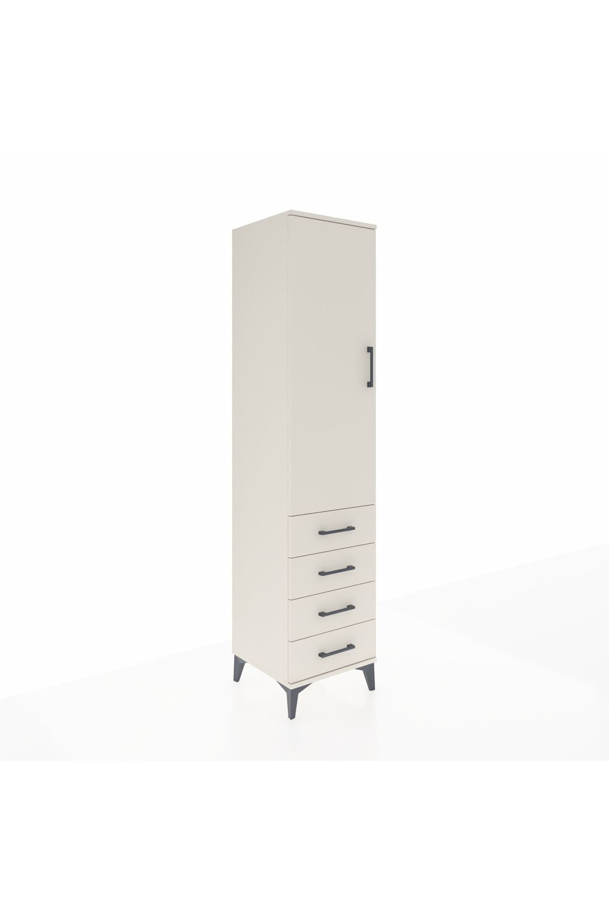 Hyperion Dolap 4 Raflı 4 Çekmeceli Tek Kapaklı 44x44x195 - S58M075V1B
