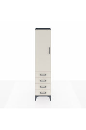 Hyperion Dolap 4 Raflı 4 Çekmeceli Tek Kapaklı 44x44x195 - S58M075V4B