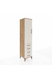 Hyperion Dolap 4 Raflı 4 Çekmeceli Tek Kapaklı 44x44x195 - S58M075V7B