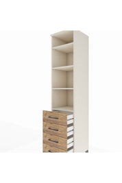 Hyperion Dolap 4 Raflı 4 Çekmeceli 44x44x195 - S58M076V3B
