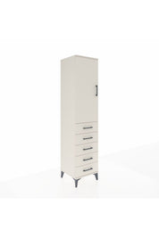 Hyperion Dolap Tek Raflı 5 Çekmeceli Tek Askılı 44x44x195 - S58M077V1B