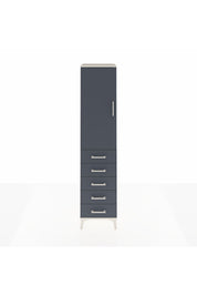 Hyperion Dolap Tek Raflı 5 Çekmeceli Tek Askılı 44x44x195 - S58M077V2B